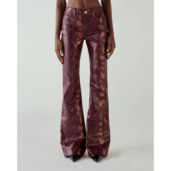 Shaft Lola Bootcut Trousers in Piton Red - Picture 1 of 6